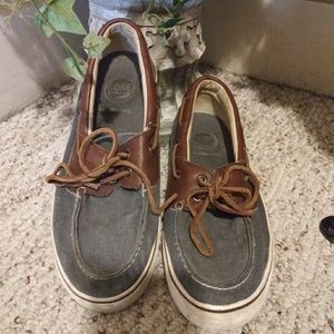 3/$18 Croft & Barrow Canvas & Leather Preppy/Coastal Deck Shoes